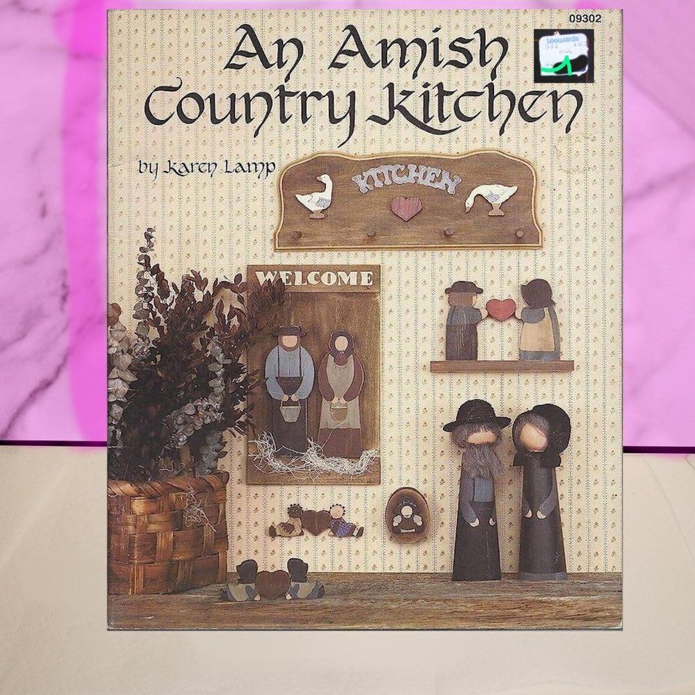 An Amish Country Kitchen Vtg Tole Painting Woodcraft Book Karen Lamp 1986 #09302